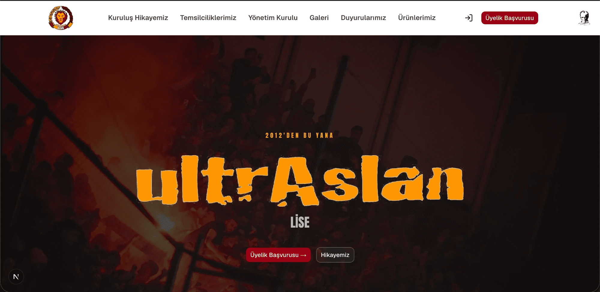 ultrAslan Lise Web Sitesi